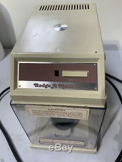 Badge-A-Matic II 2 1/4 Badge Button Cutter Button Maker Power Tested Only