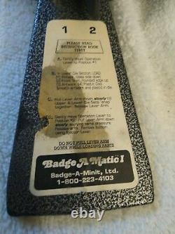 Badge-A-Minit 1 2 1/4 Button Maker Badge-A-Matic System J