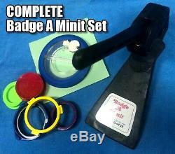Badge A Minit Minute 2 1/4 button badge bench maker & cutter over $200 retail