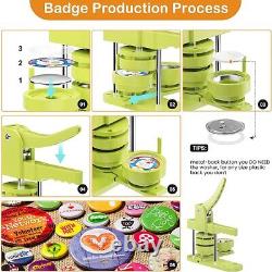 Badge Button Maker Machine 25-58MM Pin Badges Set with Badge Press Maker Machine