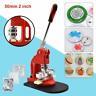 Badge Button Maker Machine Punch Press With 300 Pin Parts +circle Cutter 25-58mm