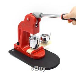 Badge Button Maker Machine Punch Press with 300 Pin Parts +Circle Cutter 25-58mm