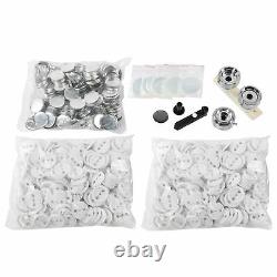 Badge Maker Machine Equipment with 500 Buttons 44mm Set Red Aluminum Frame Punch