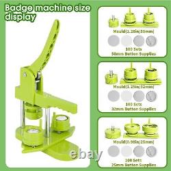 Badge Pin Button Maker Machine Set with 100pcs Parts