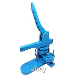 Blue DIY Pin Button Maker Machine with 300pcs Button Parts