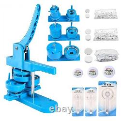 Blue DIY Pin Button Maker Machine with 300pcs Button Parts