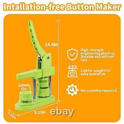 Button Badge Maker Machine 25Mm (1 In) Diy Gift, Installation-Free Pin Button