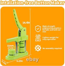 Button Badge Maker Machine 32Mm (1.25 In) DIY Gift, Installation-Free Pin Button