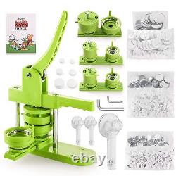 Button Badge Pin Maker Machine Multiple Sizes 1+1.25+2.25 inch DIY with 300pc