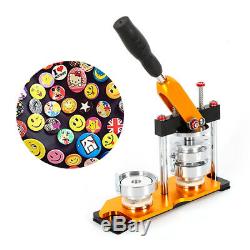 Button Maker Badge Machine 100Pcs Circle Button Parts Rotate Punch Press Machine