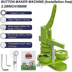 Button Maker Installation Free Badge Machine 58Mm(2.25In) Diy Button M