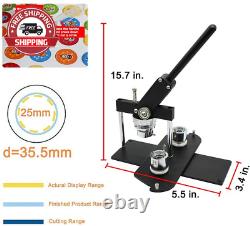 Button Maker Kit 25Mm (1) Badge Press Machine-B400 + 25Mm round Die Moulds + 50