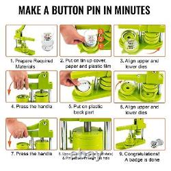 Button Maker Machine, 25Mm (1 Inch) Button Pin Maker, Installation-Free Badge