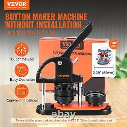 Button Maker Machine, 2.28 inch/58mm Pin Maker with 100pcs Button Parts +800 pcs