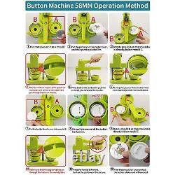 Button Maker Machine (3Rd Gen) Installation-Free, 58Mm (2.25In) Diy Pin Badge