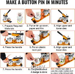 Button Maker Machine, 75 Mm (3 Inch) Badge Punch Press Kit, Children DIY Gifts