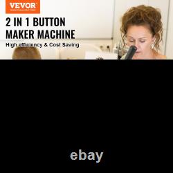 Button Maker Machine Badge Pin Machine 1.25+2.25 500Free Parts Press Kit