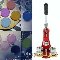 Button Maker Machine DIY Round Pin 32mm Badge Press Kit with 1000 Button Parts S