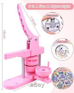 Button Maker Machine Kit Create Buttons with Multiple Sizes 1+1.25+2.25 inc