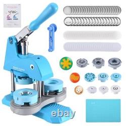 Button Maker Machine Multiple Sizes, 1''/1.25''/2.25'' Button Press Light Blue