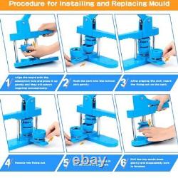 Button Maker Machine Multiple Sizes, 1+1.25+2.25 Inch 3 1+1.25+2.25 inch, blue