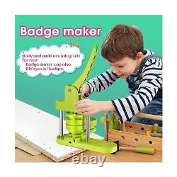 Button Maker Machine Multiple Sizes, 1+1.25+2.25 Inch 3-in-1 Pin Button Press