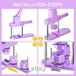 Button Maker Machine Multiple Sizes, 1+1.25+2.25 Inch Diy Pin Button Press Mac