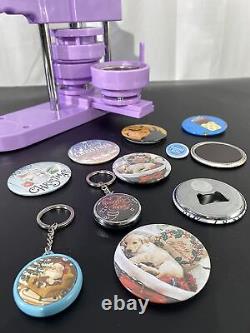 Button Maker Machine Multiple Sizes 1''+1.25''+2.25'' Pin Button Press Machin