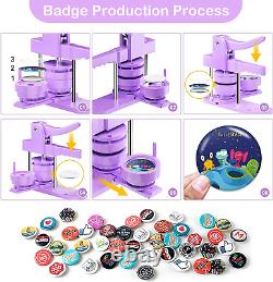 Button Maker Machine Multiple Sizes, 1+1.25+2.25 inch DIY Pin Button Press Badge