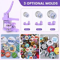 Button Maker Machine Multiple Sizes 1+1.25+2.25 inch DIY Pin Press 300pcs Button