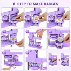 Button Maker Machine Multiple Sizes 1+1.25+2.25 inch DIY Pin Press 300pcs Button