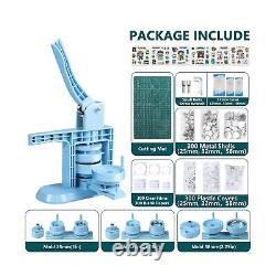 Button Maker Machine Multiple Sizes 1+1.25+2.25inch(4th Gen), DIY Button Pin