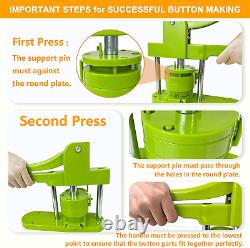 Button Maker Machine Multiple Sizes 1.25In+2.25In, Button Pin Maker Machine Kit