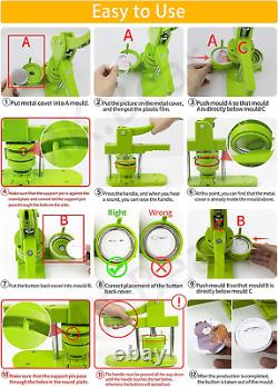 Button Maker Machine Multiple Sizes 1.25In+2.25In, Button Pin Maker Machine Kit