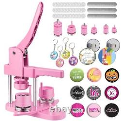 Button Maker Machine Multiple Sizes, 25mm+32mm+58mm Pin 25mm, 32mm, 58mm Pink