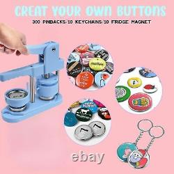 Button Maker Machine Multiple Sizes, 25mm+32mm+58mm Pin Maker Button Press Ma