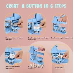 Button Maker Machine Multiple Sizes, 25mm+32mm+58mm Pin Maker Button Press Ma