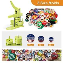 Button Maker Machine Multiple Sizes 400pcs, Badge Making Cutter&Pictures
