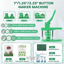Button Maker Machine Multiple Sizes 600PCS Aiment 25+32+58mm Badge Pin Maker