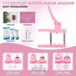 Button Maker Machine Multiple Sizes, 600Pcs Button Pin Badge Maker With 1+1.25