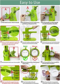 Button Maker Machine Multiple-Sizes Pin Maker Machine 1.25 Inch+2.25 Inch, Int