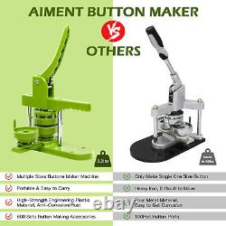 Button Maker Machine Photo Pin Badge Maker Button Press Machine wit 600 Supplies