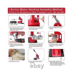 Button Maker Machine Set, Multiple Sizes Button Maker Machine 58+75mm, Push P