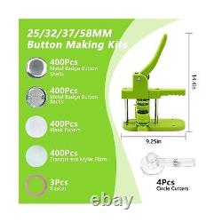 Button Maker Multiple Sizes with 400pcs Button Supplies, UPISON Pin Maker 4 S