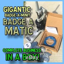 Complete Badge A Minit Matic Minute 2 1/4 button badge maker over $450 retail