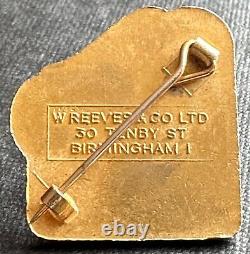 DERBY COUNTY INTO EUROPE 1972 Rare vintage badge Maker REEVES B'ham Brooch pin