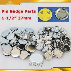 DIY 1,000 complete sets 1-1/2pin badge button for Pro button maker machine