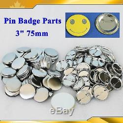 DIY 3 75mm 500complete sets badge button pin Parts Supplies Button Maker GOOD