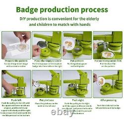 DIY 58mm Badge Press Machine Set with 100 Button Parts