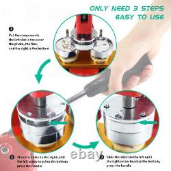 DIY Button Badge Maker Machine Hand Punch Press +Circle Cutter Craft Tool 58/37